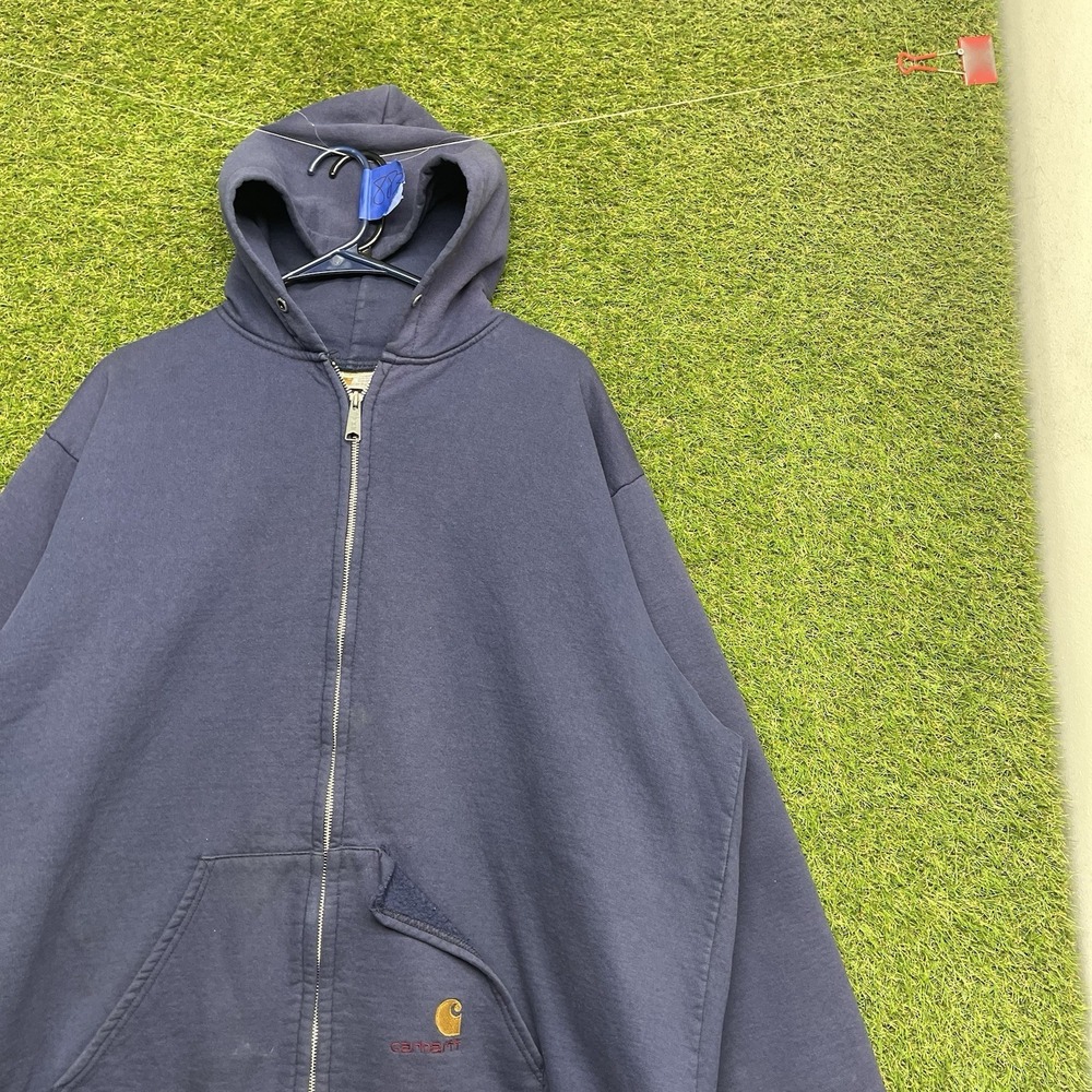 Vintage Carhartt Rugged Outdoor Wear Hoodie Mens XL Workwear Thermal Lined 90s